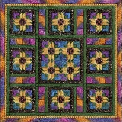 Summer Sunflower & Apple Trees Variation